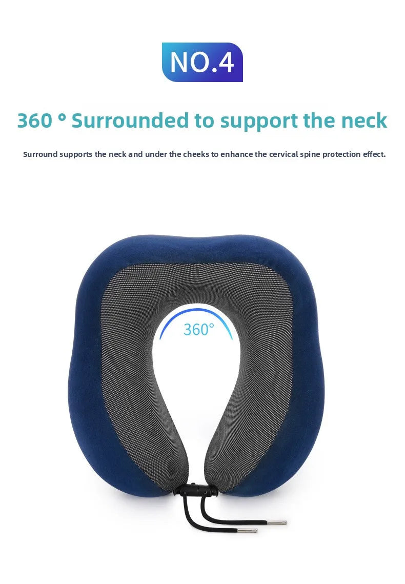 U Shaped Memory Foam Travel Neck Pillow - Soft & Comfortable for Travel