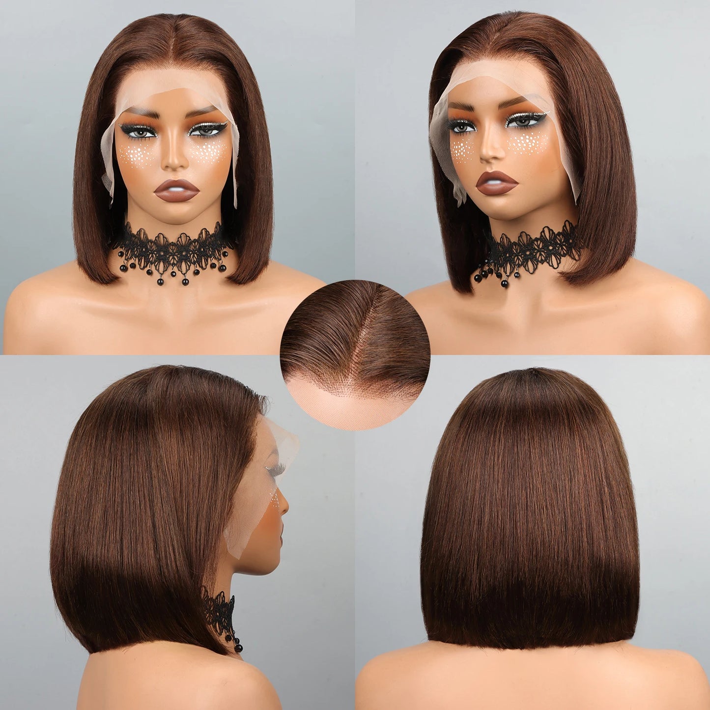 Premium HD Lace Front Bob Wig - Glueless Human Hair