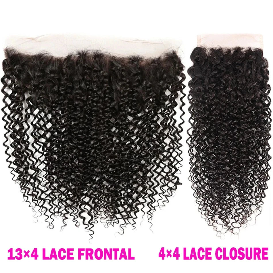 4x4 & 13x4 Transparent Lace Front Wig 100% Remy Human Hair Straight Body Wave Deep Wave Water Wave Kinky Curly