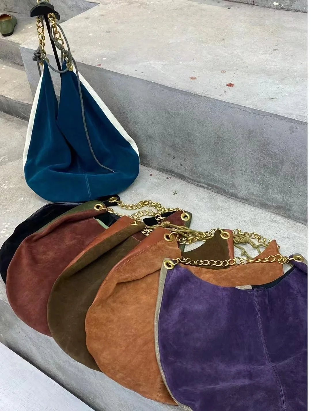 Women's Genuine Leather Chain Bag - Large Capacity Cowhide Shoulder Bag