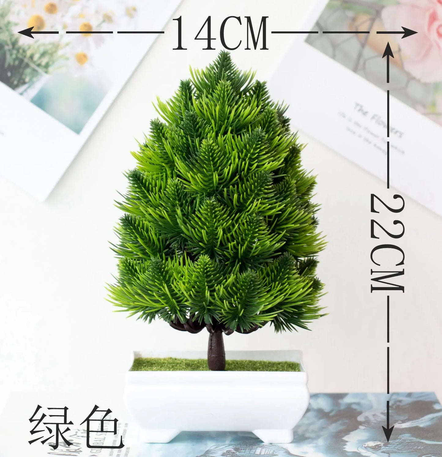 Artificial potted Bonsai Tree- Faux Green Plant for Hime, Garden & Patty Decor