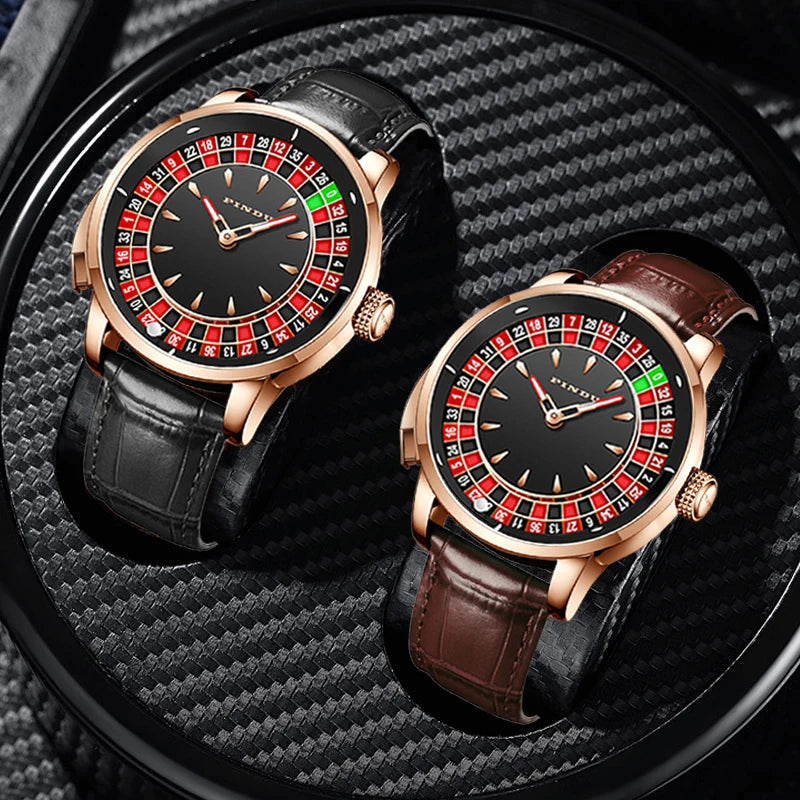 Men's Automatic Mechanical Watch - NH35 Movement Sapphire Crystal Leather