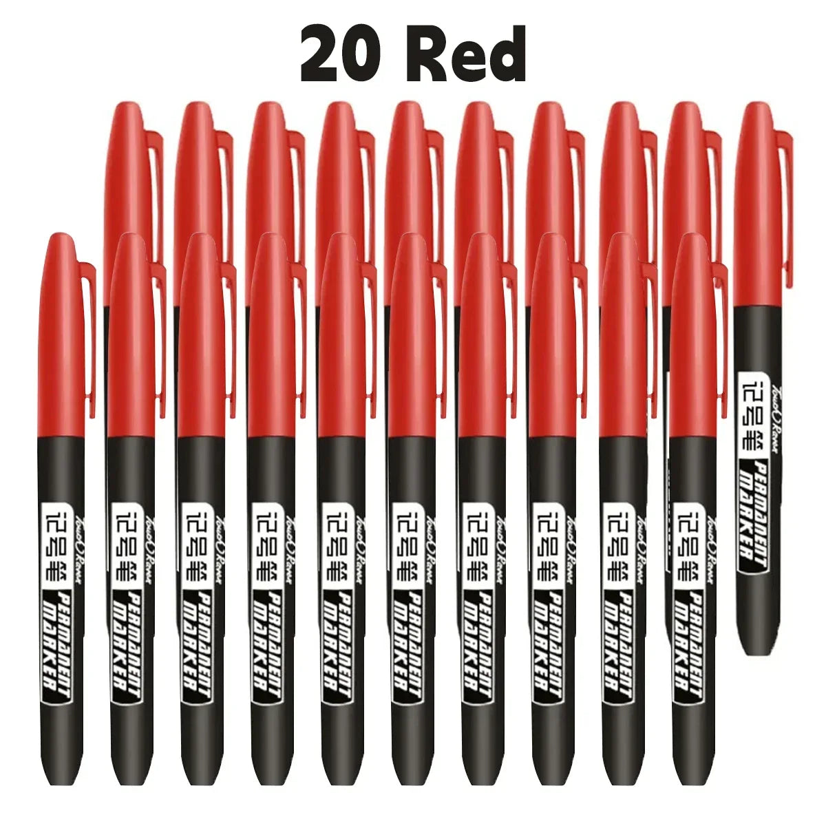 Permanent Maker Pen Set-Waterproof Drawing Markers in Black, Blue & Red
