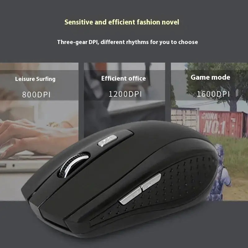 2.4G Wireless Mouse - Silent Portable Rechargeable Ergonomic Computer Mouse