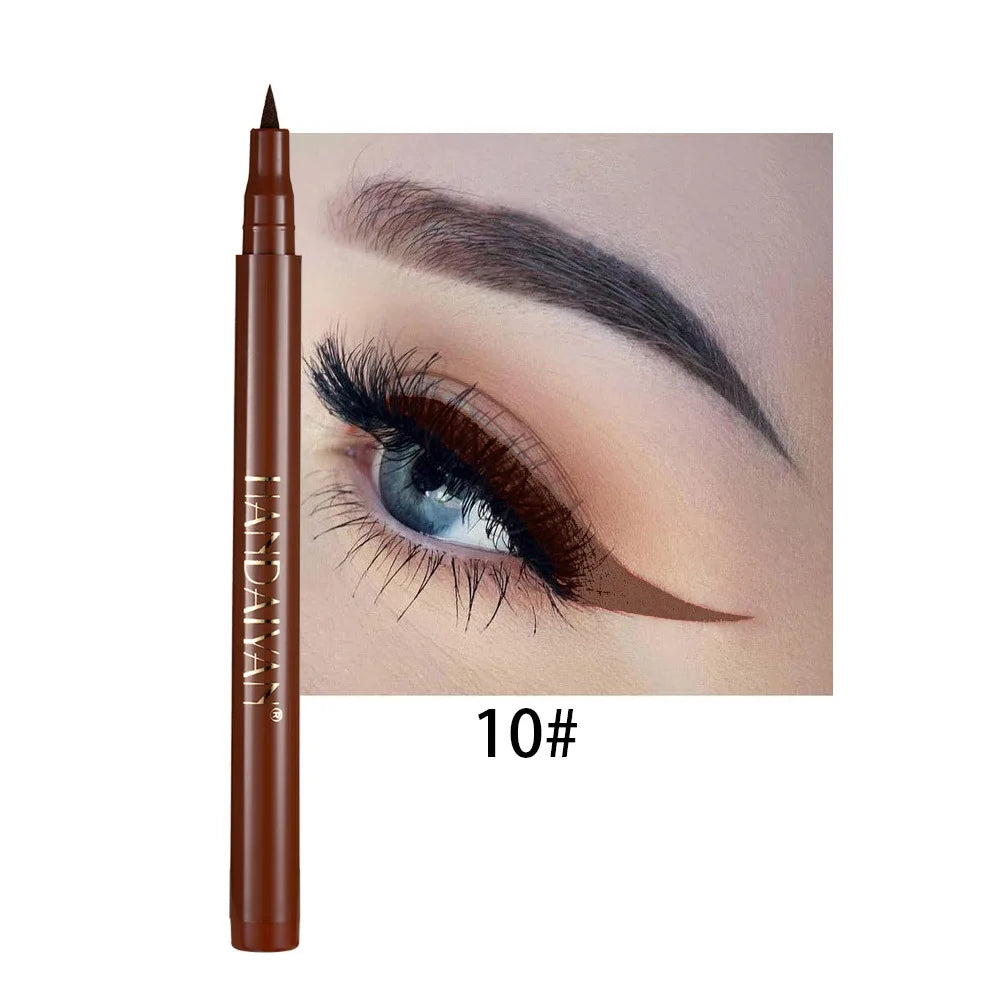 12- Color Waterproof Liquid Eyeliner Set - Vibrant Eye Makeup Pencils