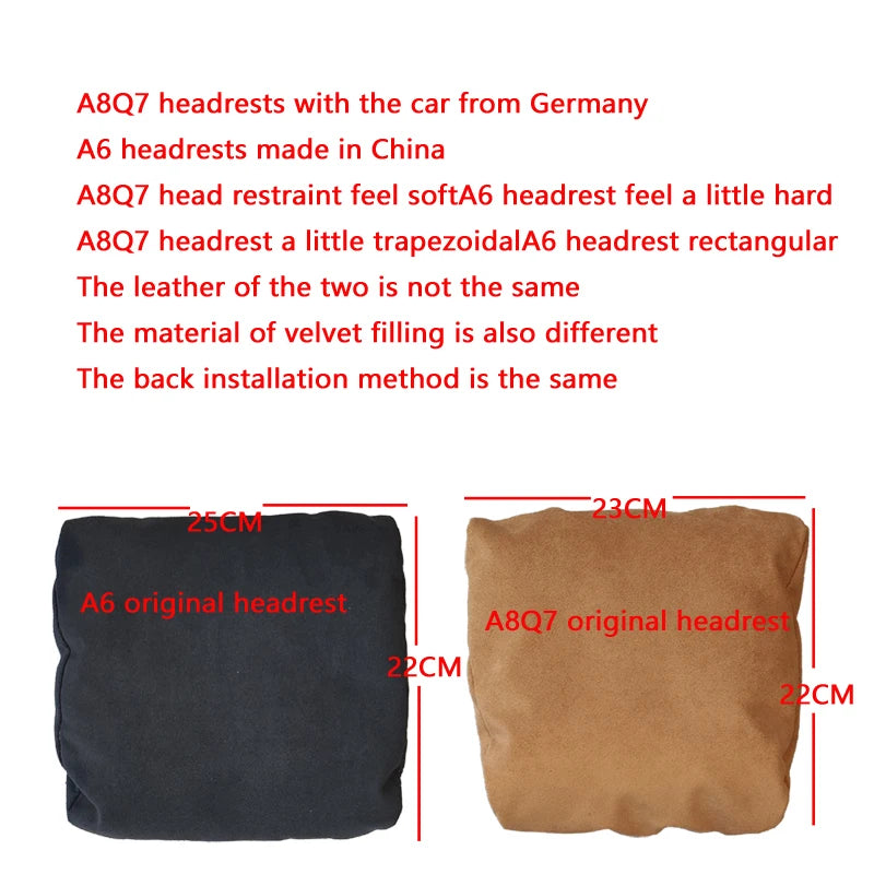 Car Seat Neck Support Pillow- Soft Headrest Cushion for Driver & Passenger