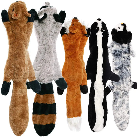 Funny Simulated Animal Plush Squeaky Dog Toy – Stuffingless Chew Toy for Dogs