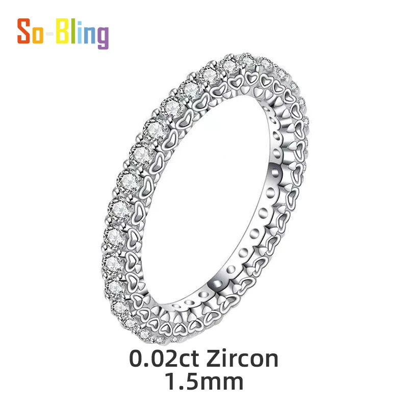 So- Bling S925 Sterling Silver Ring for Women Cubic Zirconia Size 5-9