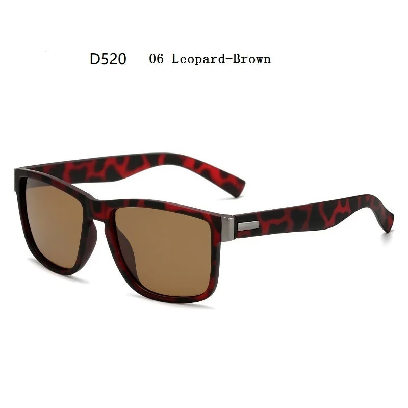 Fashion Square Polarized Sunglasses for Men- Vintage Designer UV400 Shades