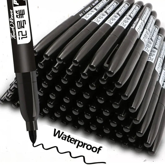Permanent Maker Pen Set-Waterproof Drawing Markers in Black, Blue & Red