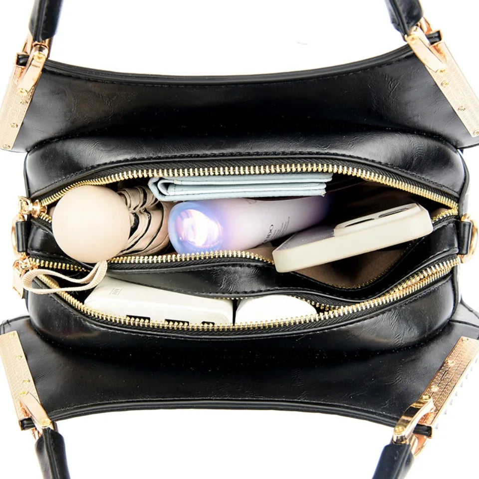 Luxury Alligator Patent Leather Crossbody Hobo Bag