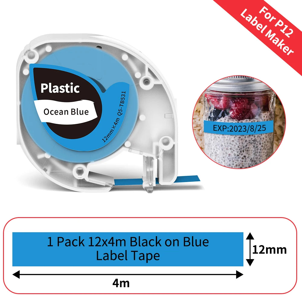 P12 Mini Bluetooth Labe Maker- Portable Sticker Printer with Multiple Templates