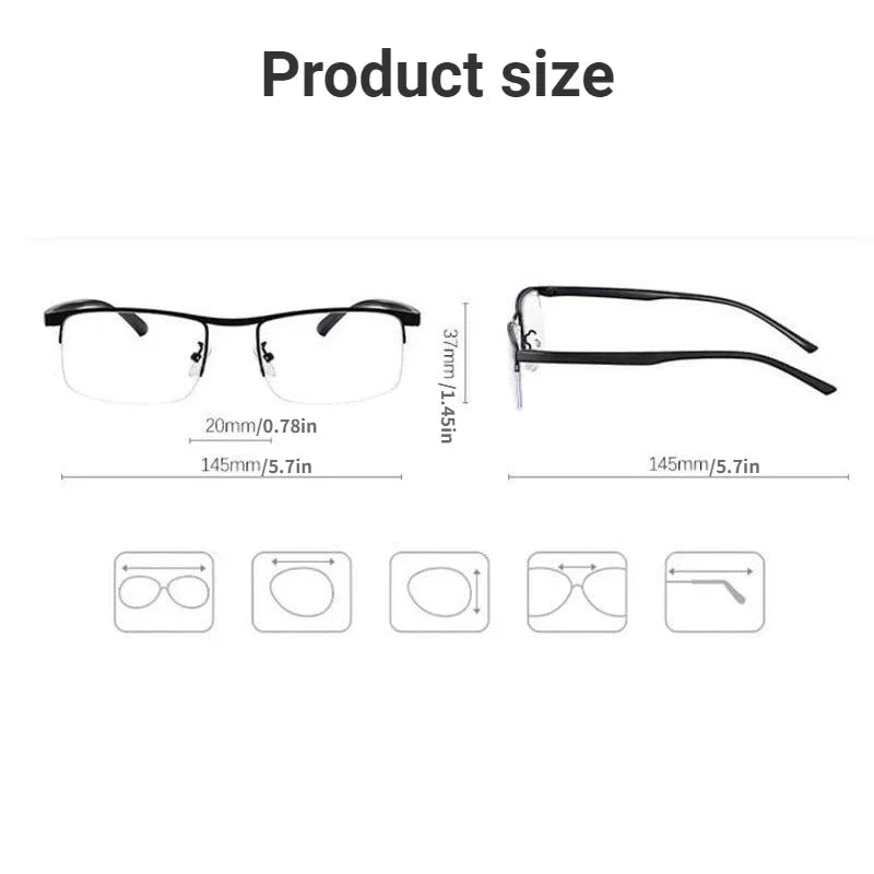 Progressive Multifocal Reading Glasses for Women and Men
