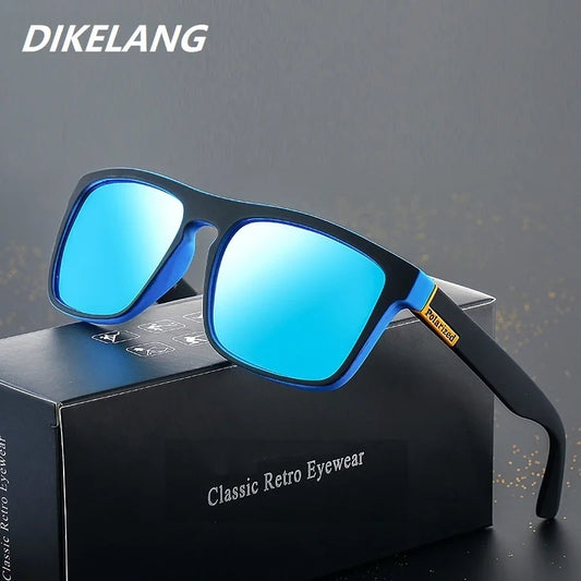 Fashion Square Polarized Sunglasses for Men- Vintage Designer UV400 Shades