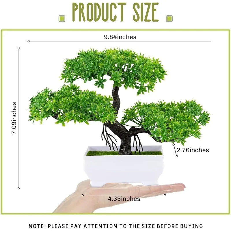 Artificial Bonsai with Faux Flowers Potted Fake Plant for Home, Wadding & Housewarmings Decor