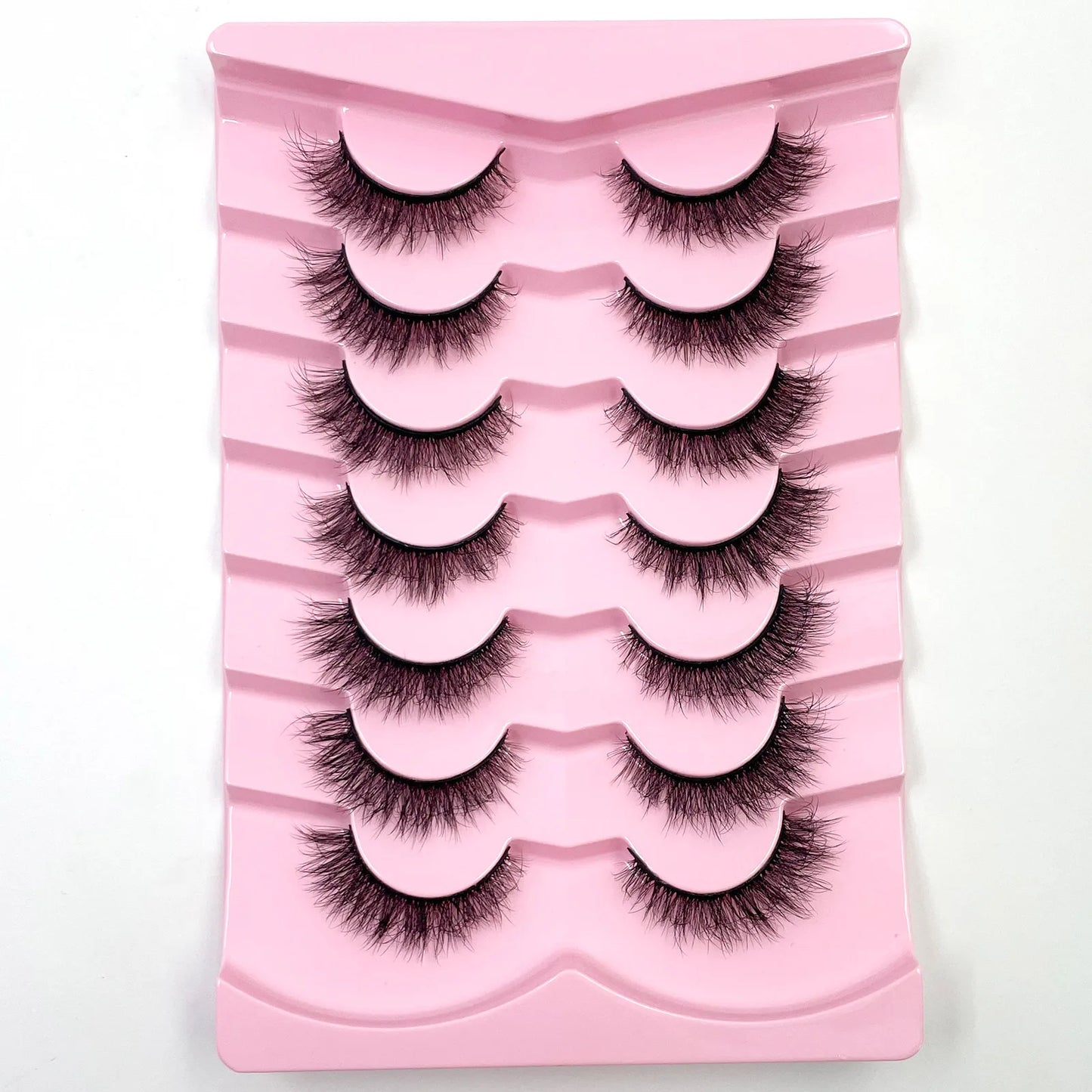 7 Pairs 3D Mink Full False Eyelashes Thick Dramatic Faux Lashes Wholesale Full Set