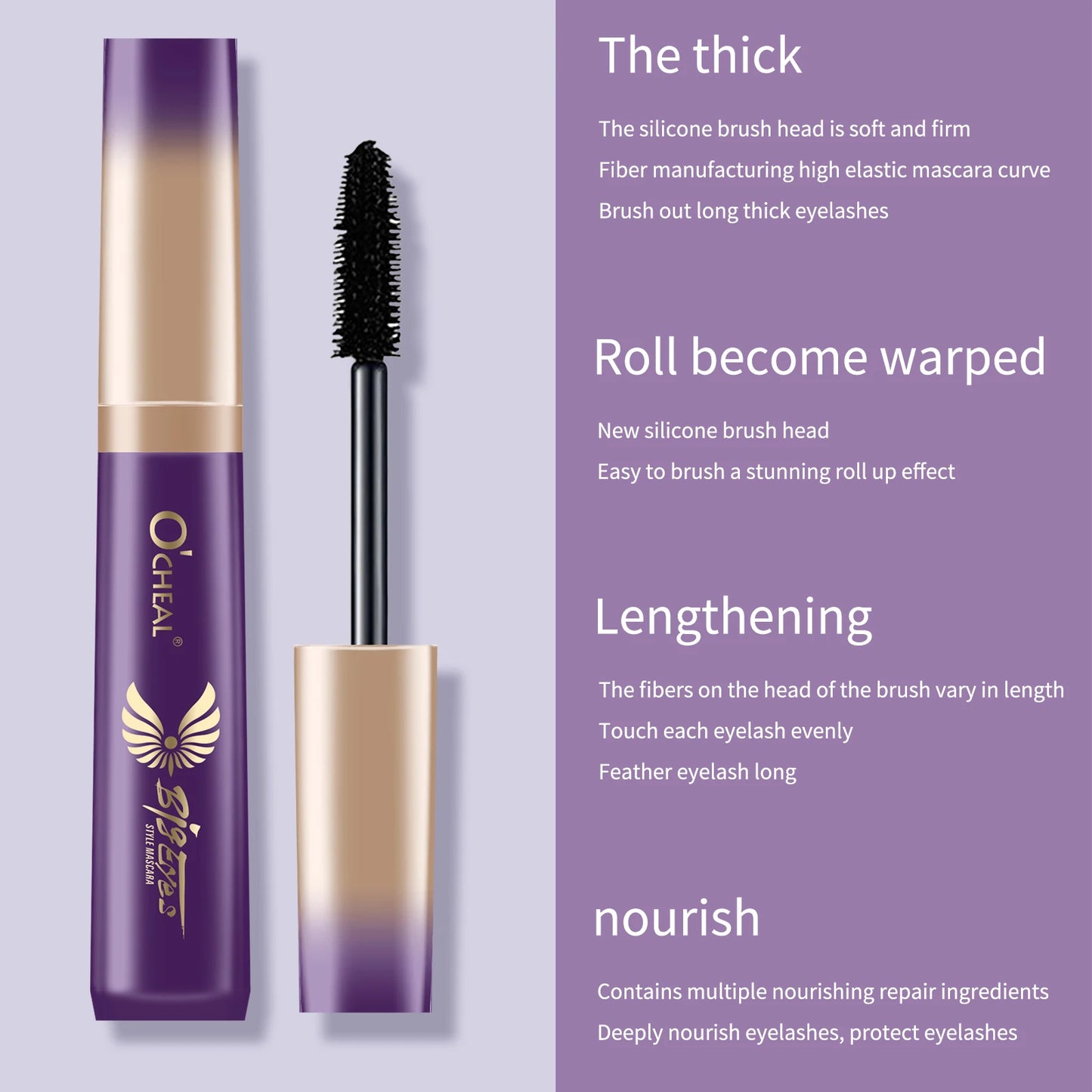 O' Cheal 3D Silk Fiber Mascara Volumizing & Lengthening Black Lash