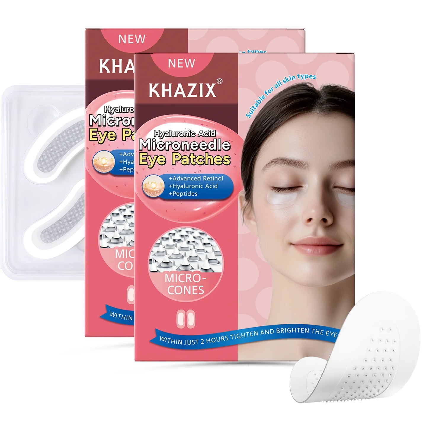 Retinol Microneedle Eye Patches with Hyaluronic Acid - Aging Under Eye Treatment