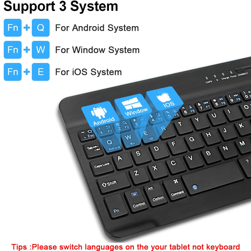 Wireless Bluetooth Keyboard & Mouse Combo- Rechargeable Set for MacBook, iPad, PC & Tablet