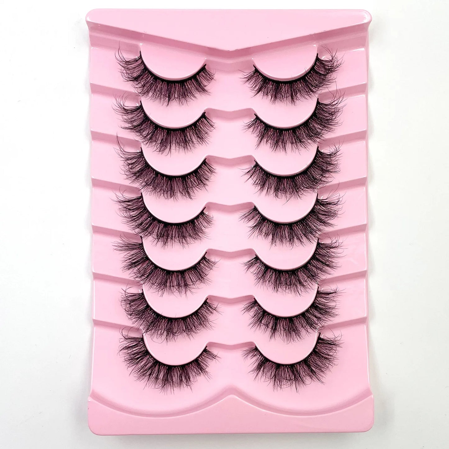 7 Pairs 3D Mink Full False Eyelashes Thick Dramatic Faux Lashes Wholesale Full Set