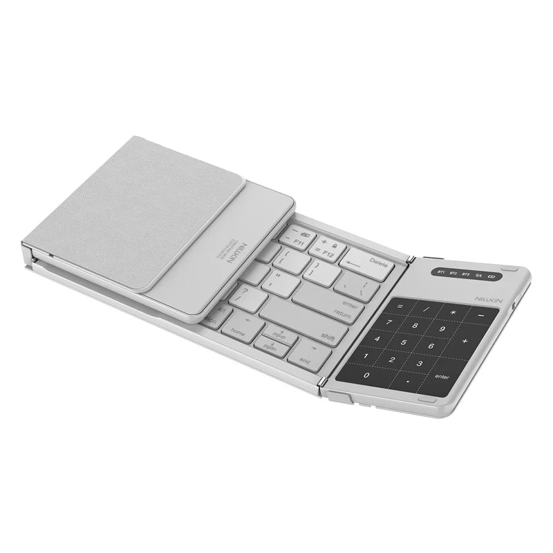 NILLKIN Foldable Bluetooth Keyboard with Touchpad - Rechargeable Wireless for iOS Android Windows