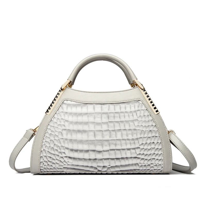 Luxury Alligator Patent Leather Crossbody Hobo Bag