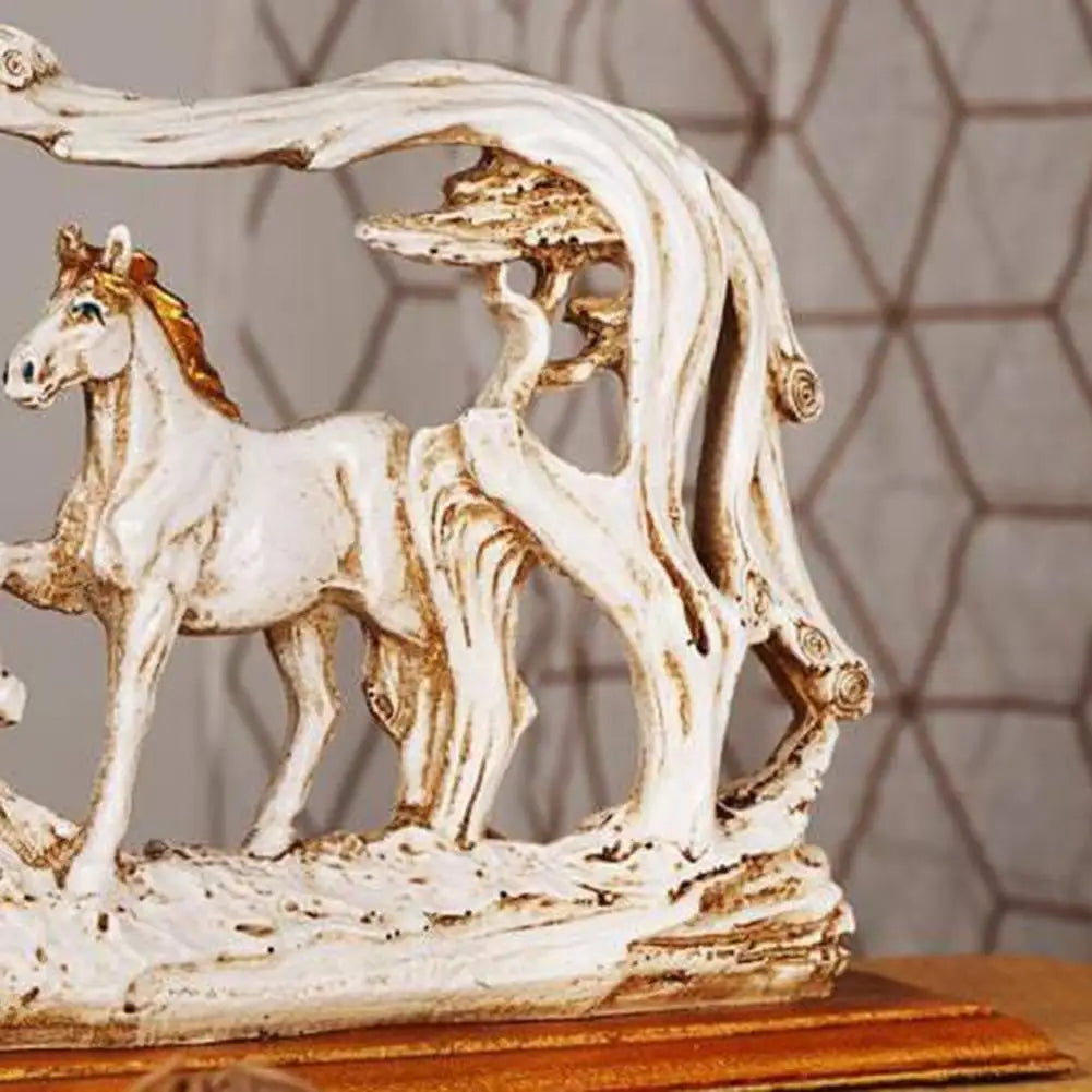 Horse Sculpture Resin Indian Galloping Horse Statue