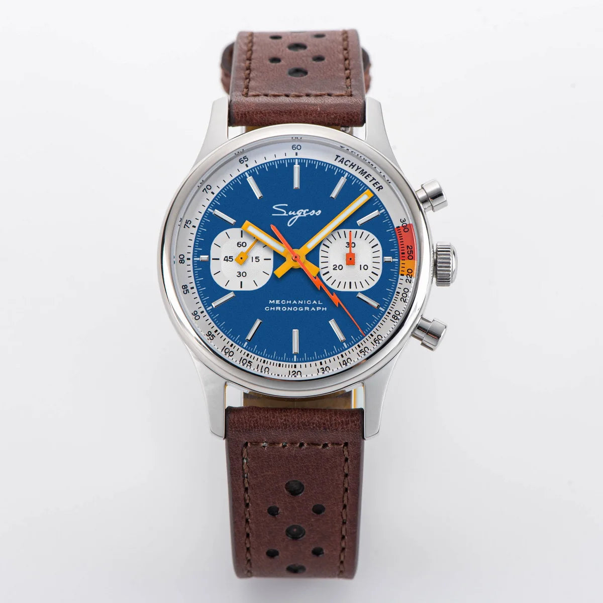 SUGESS Watch of Men Chronograph Mechanical Wristwatches Tianjin ST19 Swanneck Movement Pilot Men's Watch Sapphire Crystal Gift V2