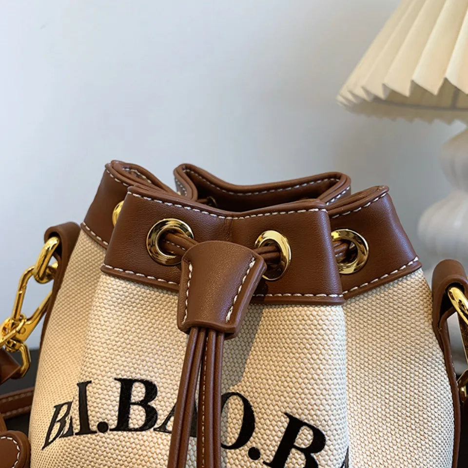 Luxury Drawstring Bucket Bag Large Capacity Women's Crossbody Shoulder Bag