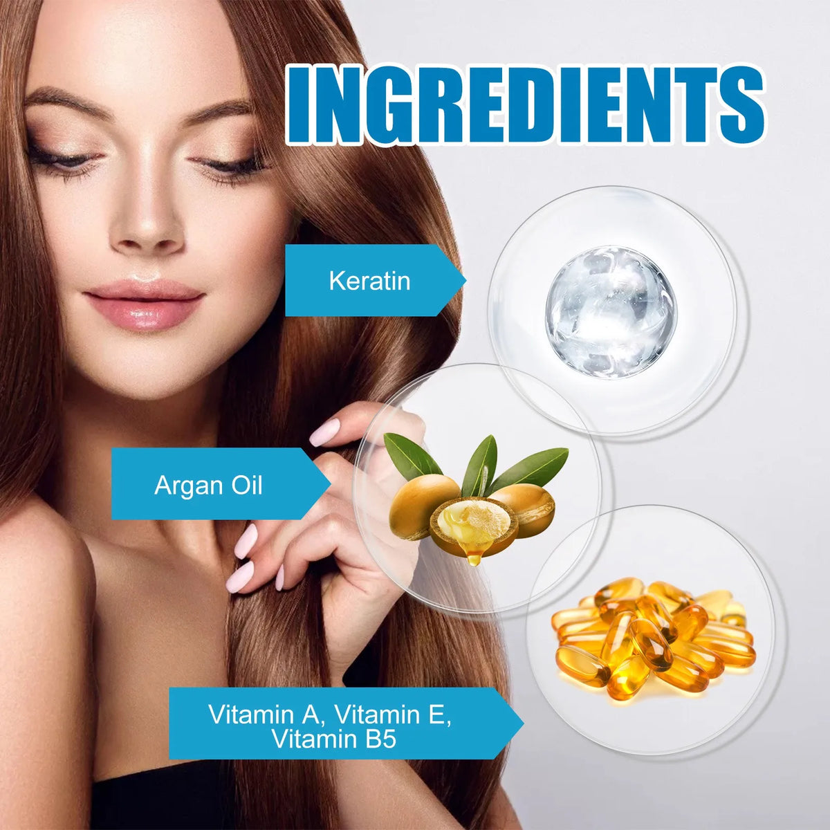 Magic Hair Vitamin Capsule Keratin Oil Deep Moisture & Frizz Control Hair Treatment
