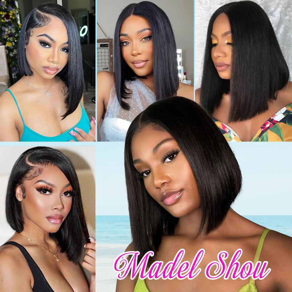Premium HD Lace Front Bob Wig - Glueless Human Hair