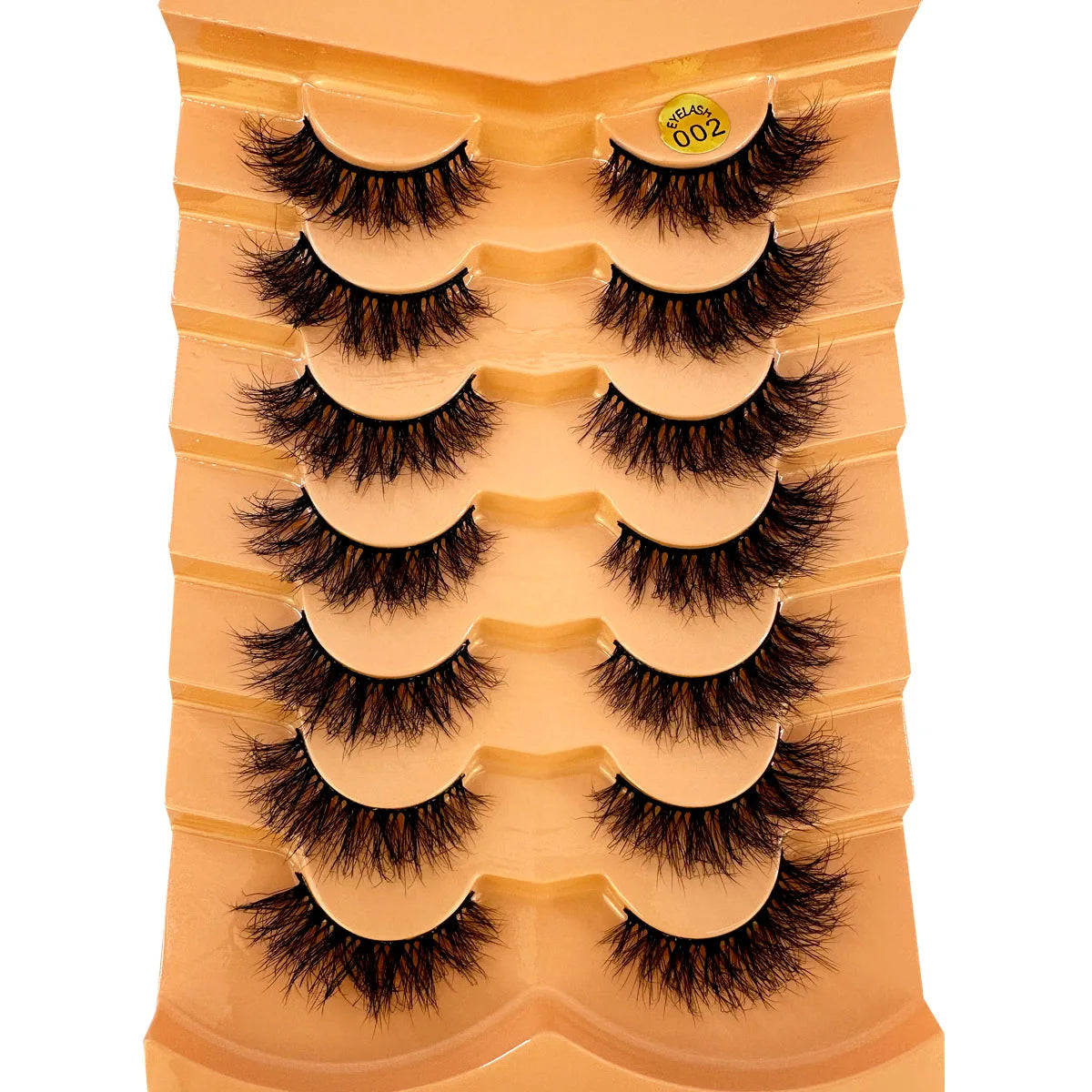 7 Pairs 3D Mink Full False Eyelashes Thick Dramatic Faux Lashes Wholesale Full Set