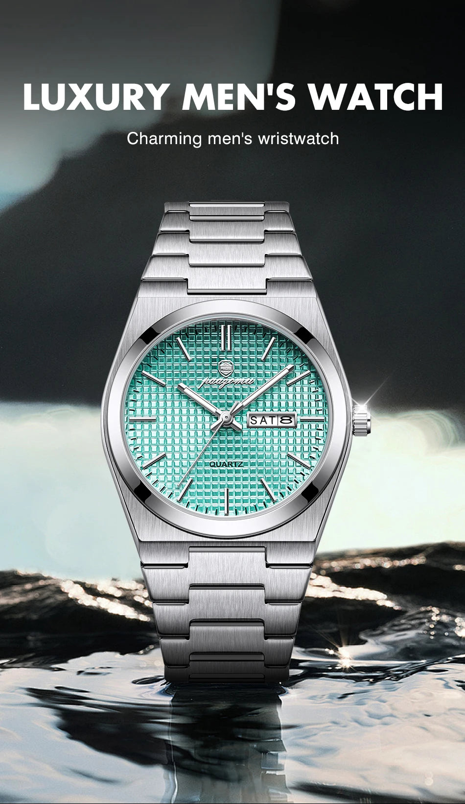 PAAZOMU Luxury Men's Chronograph Watch - Luminous, Waterproof, Dat Display