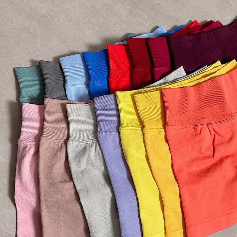 Women's High Waisted Seamless Fitness Shorts