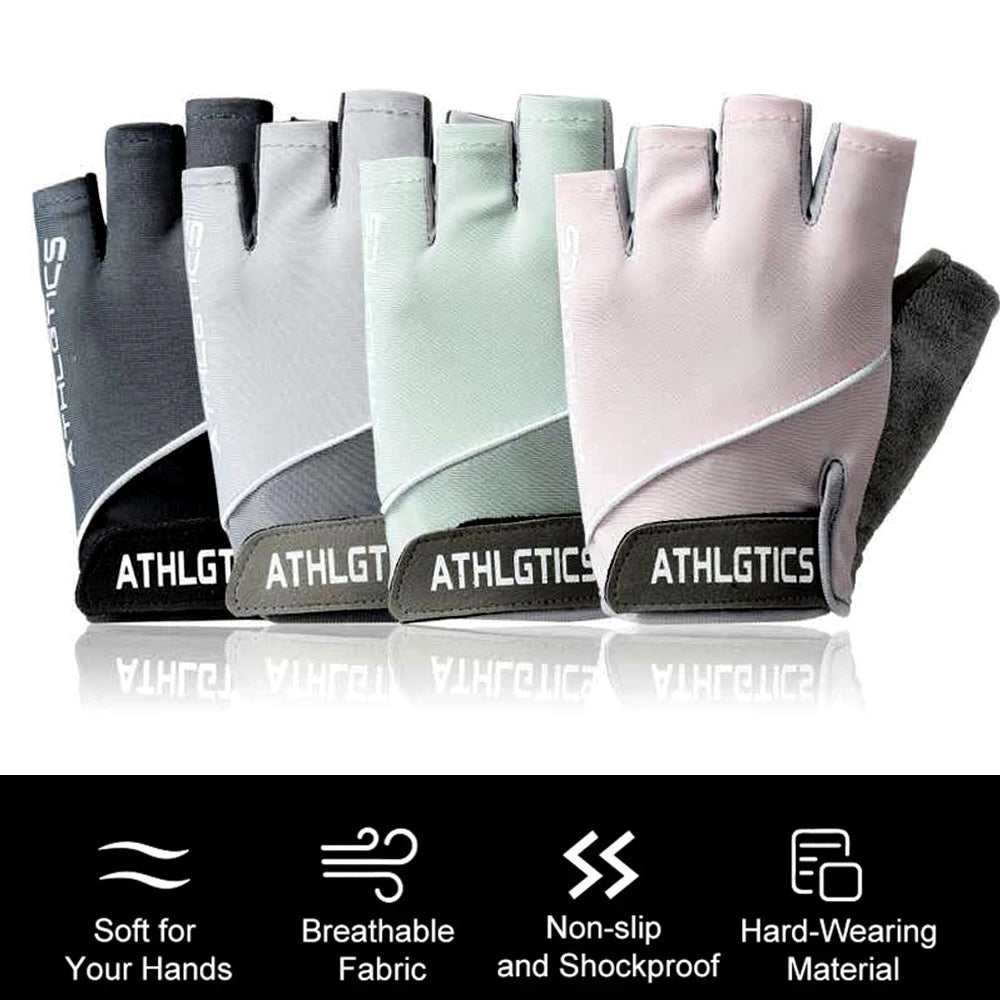 Breathable Cycling & Gym Gloves Fingerless Workout Gloves for Men & Women