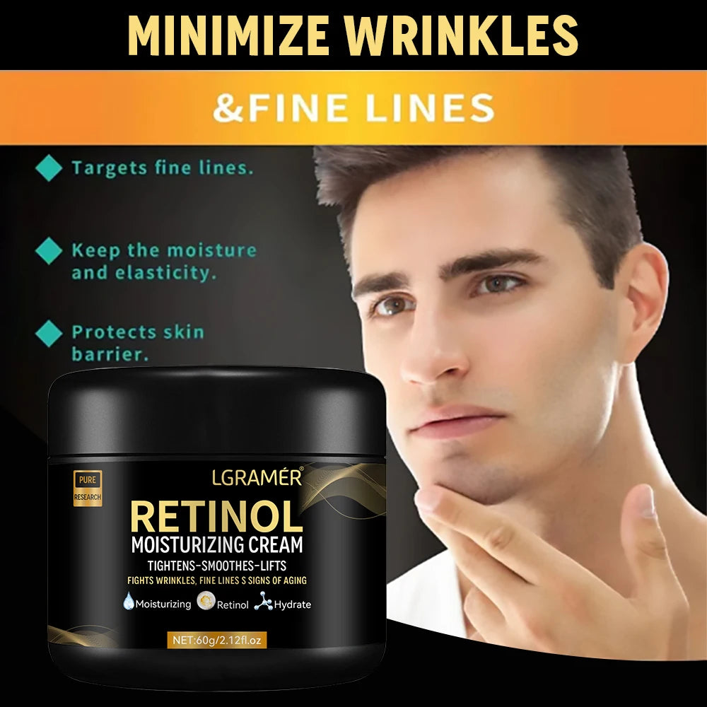 Men's Retinol Face Moisturizer- Anti- Aging & Hydrating Retinol Cream.