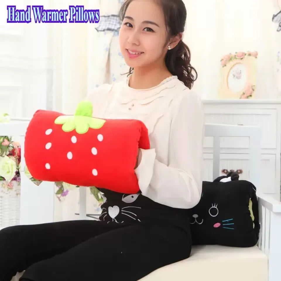 Kids Cartoon Plush Hand Pillow & Hand Warmer - Cute Winter Arm Pillow Children's Gift