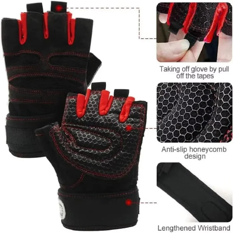 Gym Gloves for Men & Women Weightlifting Wristband Gloves for Fitness & Cycling