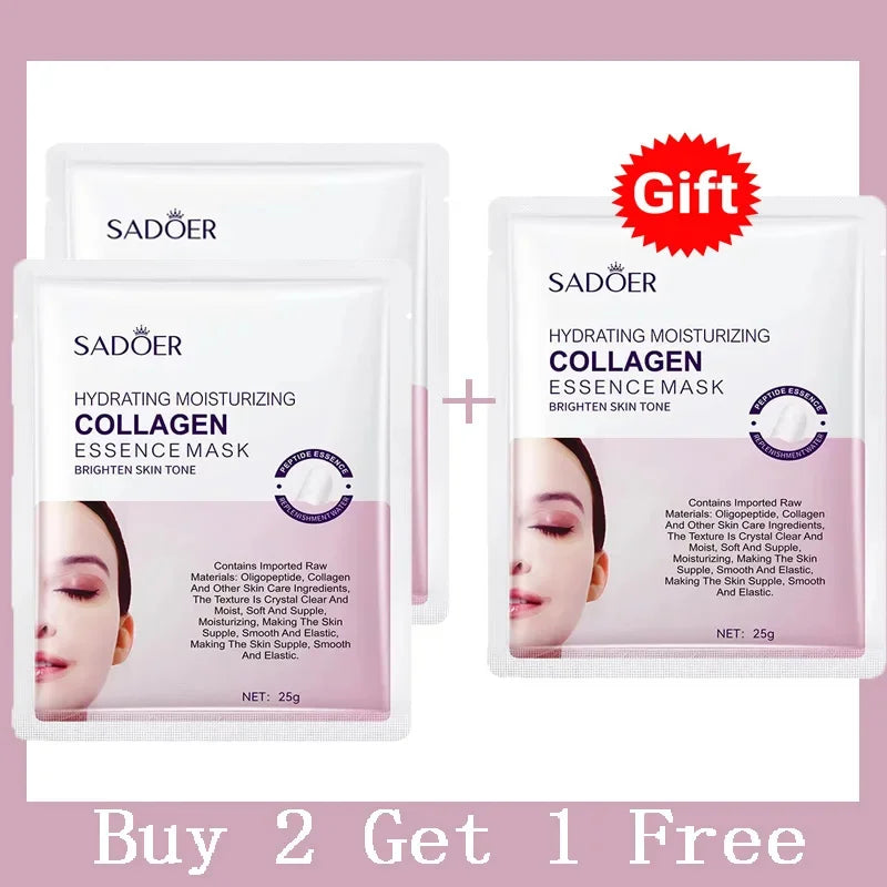 Collagen Anti-Aging Facial Mask Hydrating, Brightening & Wrinkle Repair