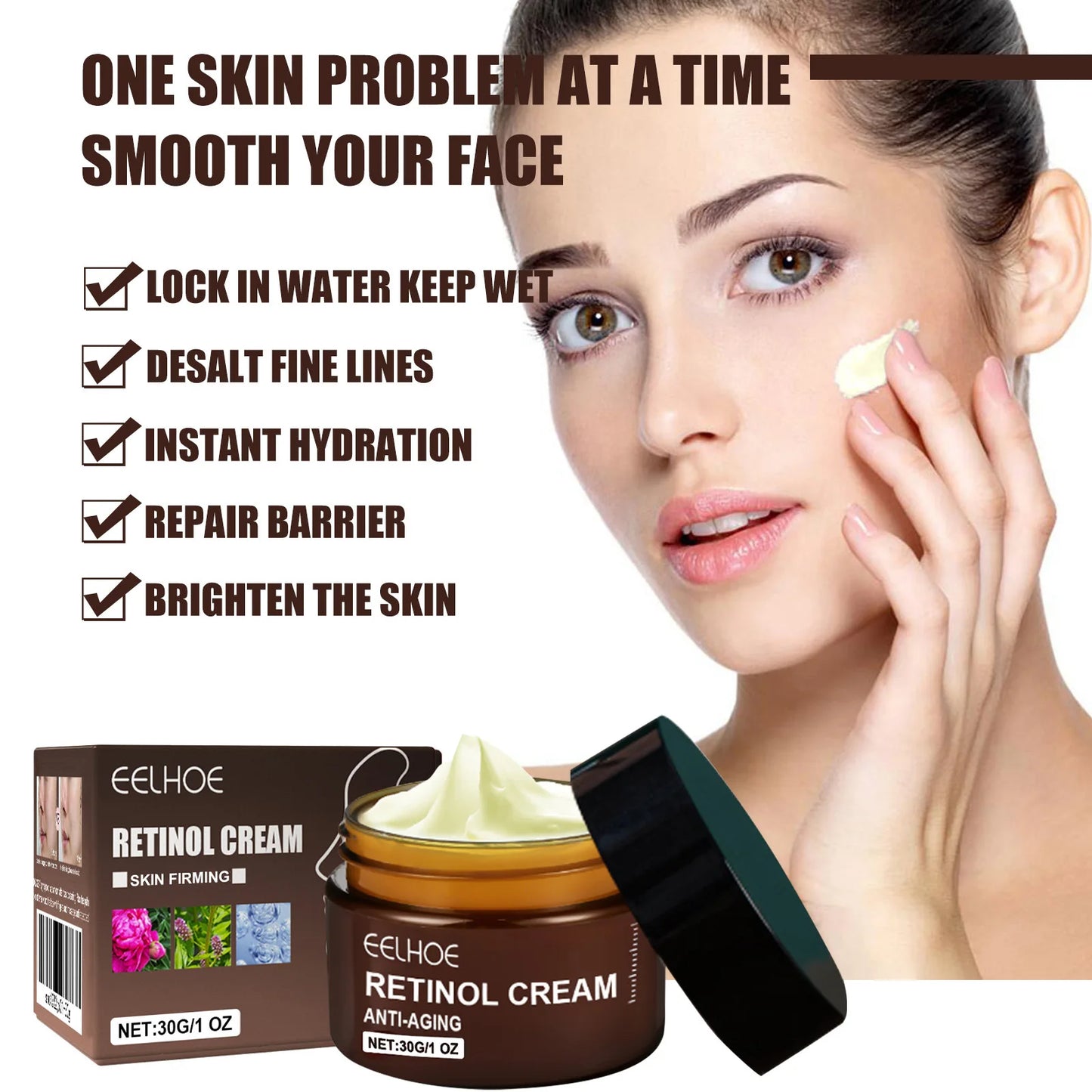 Retinol Wrinkle Remover Face Cream-Anti-Aging Lifting Moisturizing.