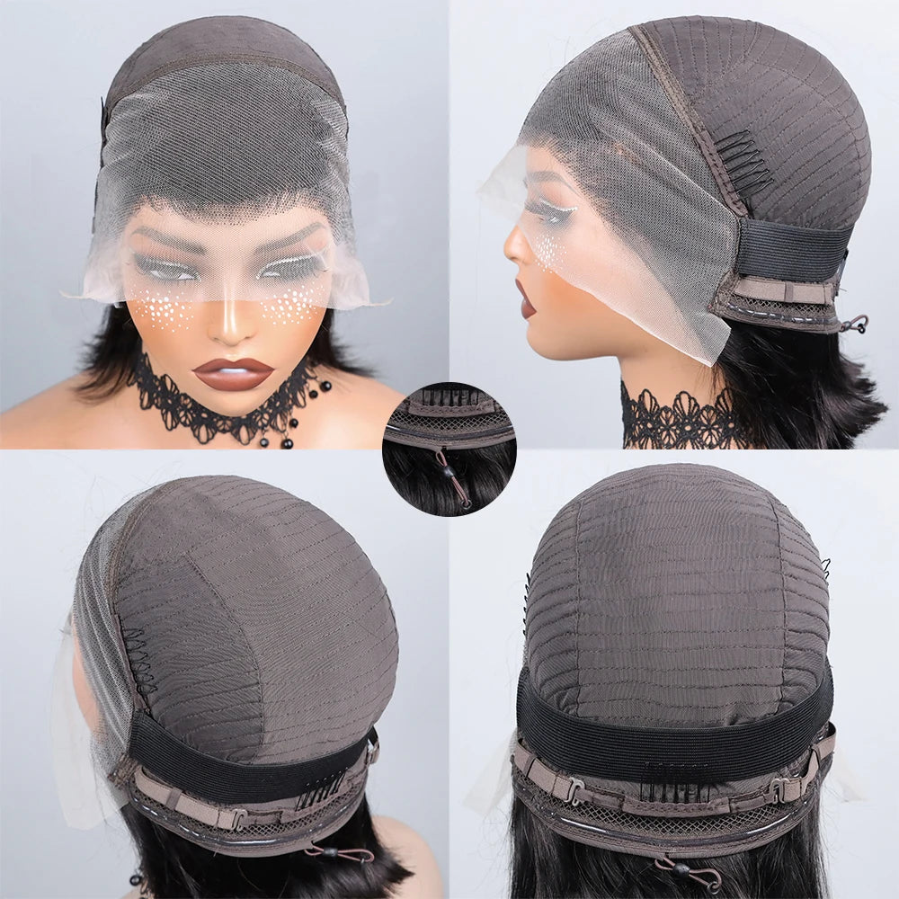 Premium HD Lace Front Bob Wig - Glueless Human Hair