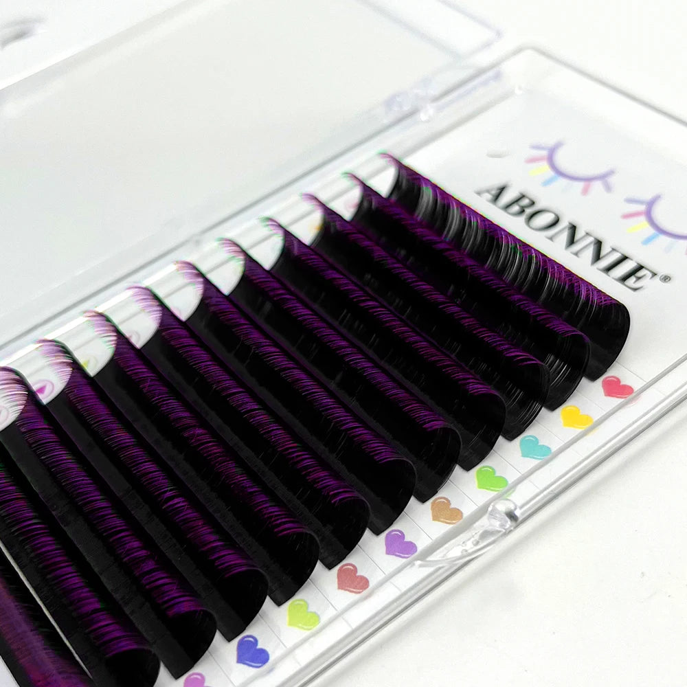 Wine Red Eyelash Extensions