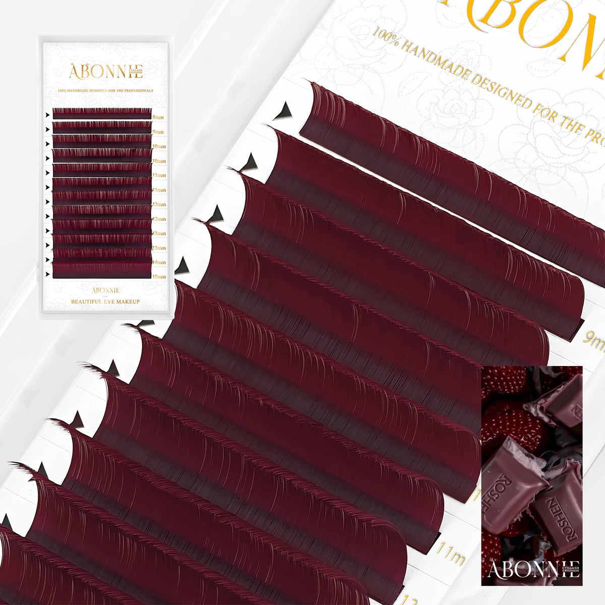 Wine Red Eyelash Extensions