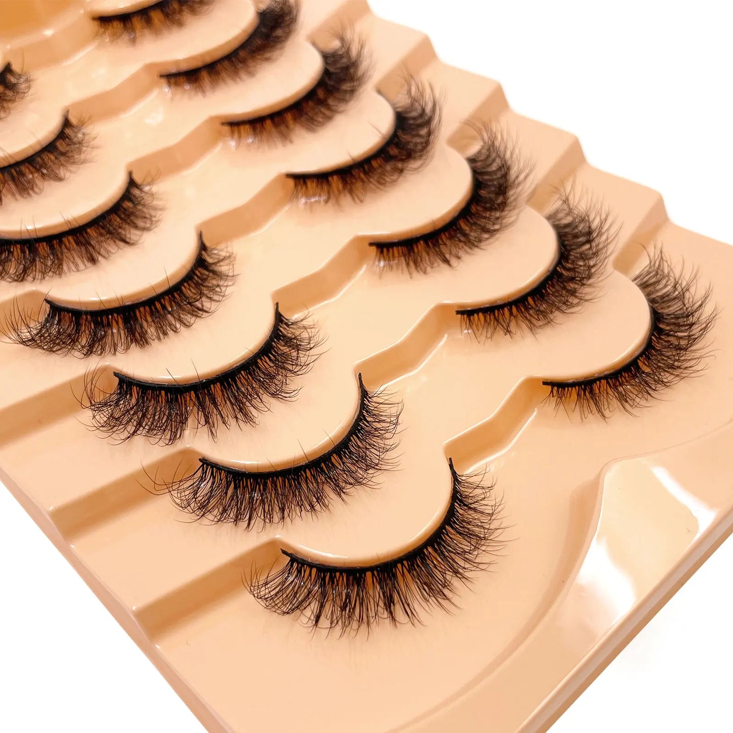 7 Pairs 3D Mink Full False Eyelashes Thick Dramatic Faux Lashes Wholesale Full Set