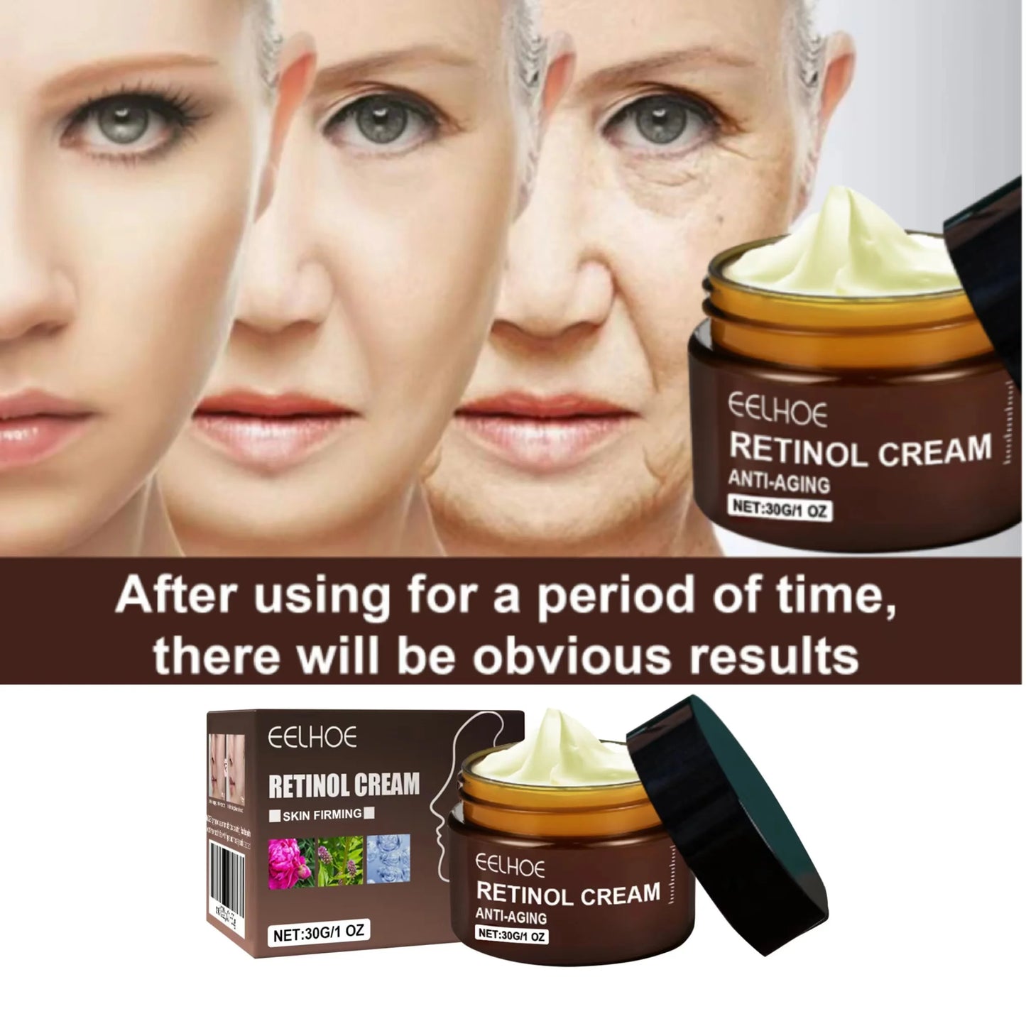 Retinol Wrinkle Remover Face Cream-Anti-Aging Lifting Moisturizing.