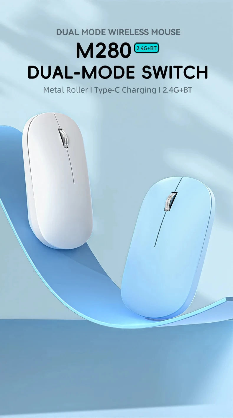 Wireless Mouse Type -C Charging - Silent Click Portable Ergonomic Computer Mouse