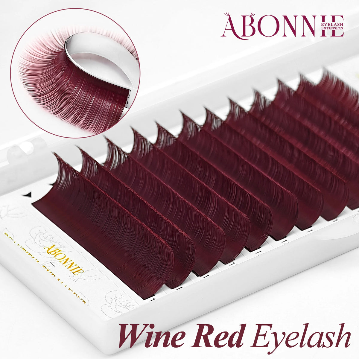 Wine Red Eyelash Extensions