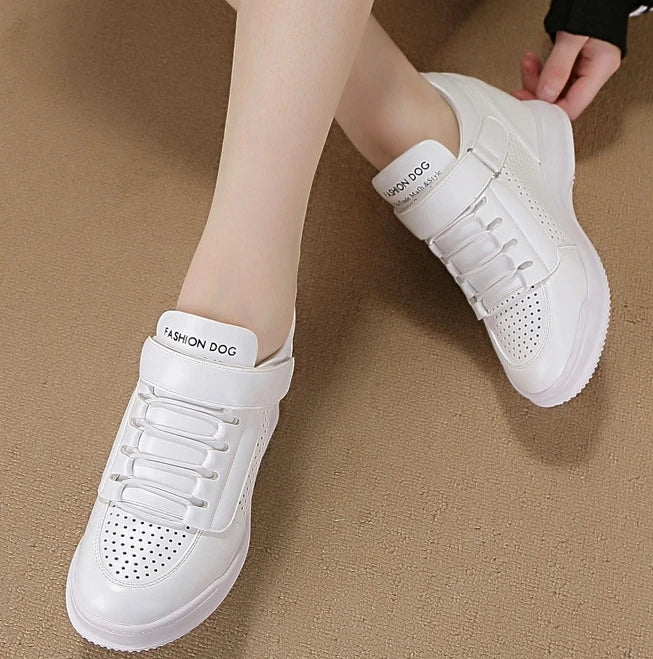 Autumn High Top Wedge Platform Sneakers - Hidden Heels Casual Shoes