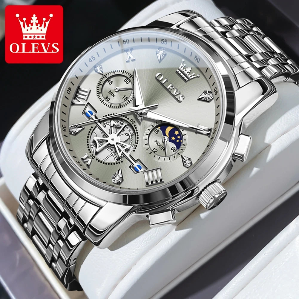 OLEVS Men's Classic Multifunctional Flywheel Automatic Watch -elegant & Precise