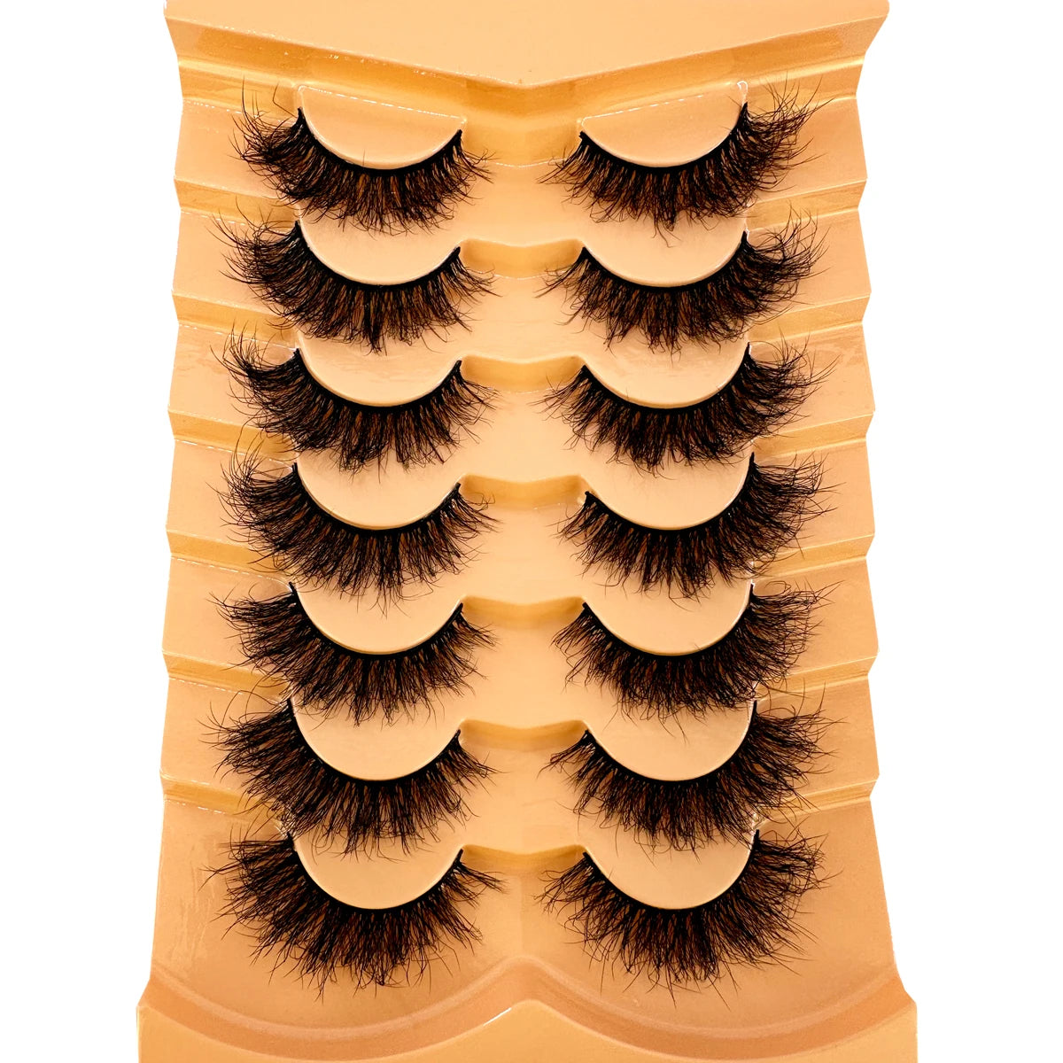 7 Pairs 3D Mink Full False Eyelashes Thick Dramatic Faux Lashes Wholesale Full Set